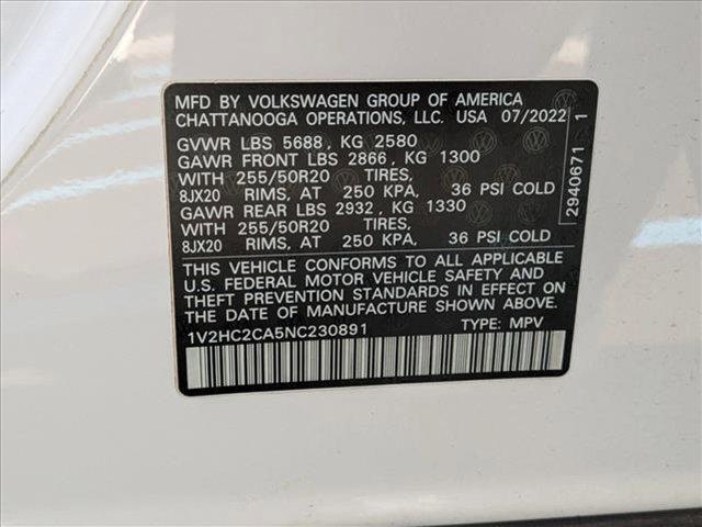 used 2022 Volkswagen Atlas Cross Sport car, priced at $26,904