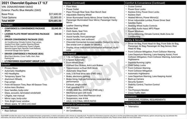 used 2021 Chevrolet Equinox car, priced at $18,981