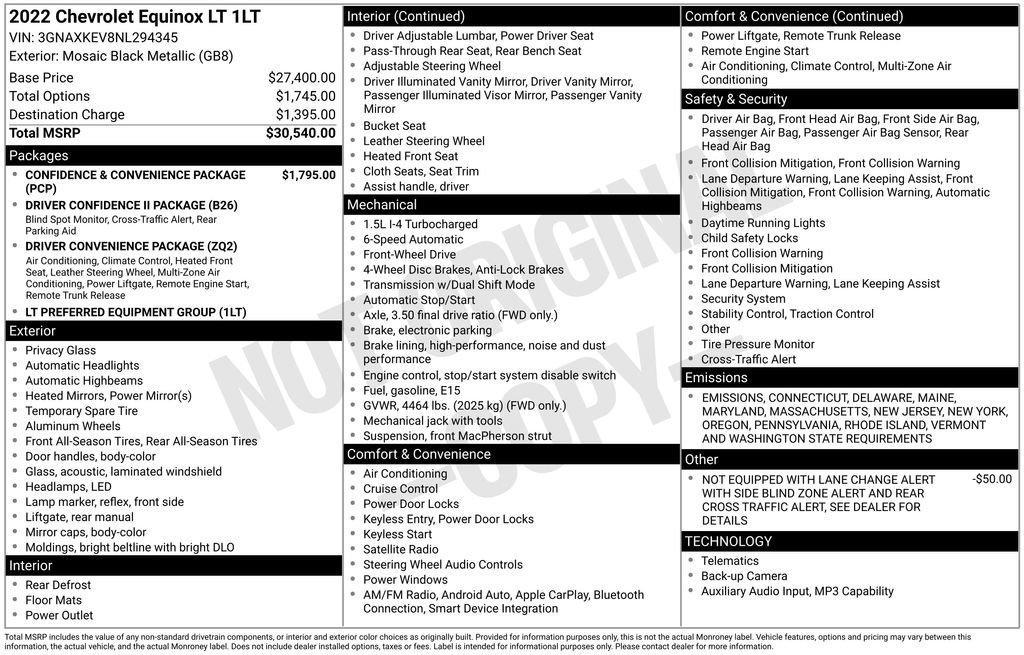 used 2022 Chevrolet Equinox car, priced at $23,995