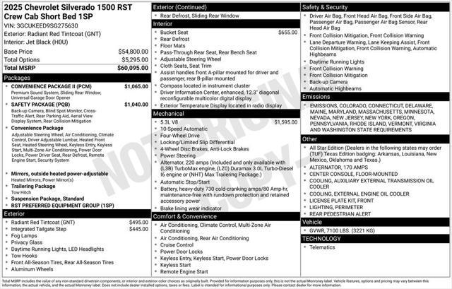 new 2025 Chevrolet Silverado 1500 car, priced at $54,340