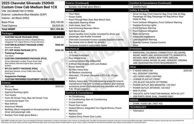 new 2025 Chevrolet Silverado 2500 car, priced at $54,499