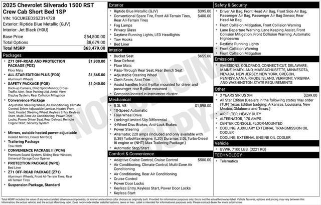 new 2025 Chevrolet Silverado 1500 car, priced at $60,474