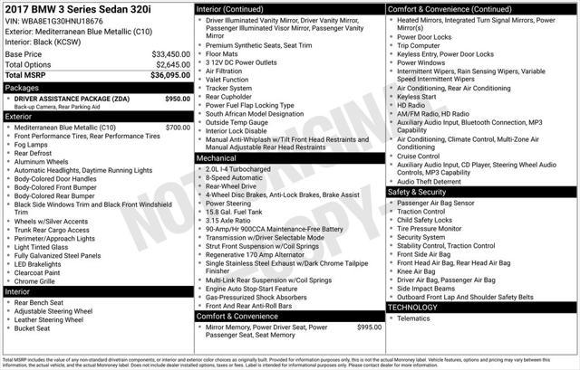 used 2017 BMW 320 car, priced at $14,250