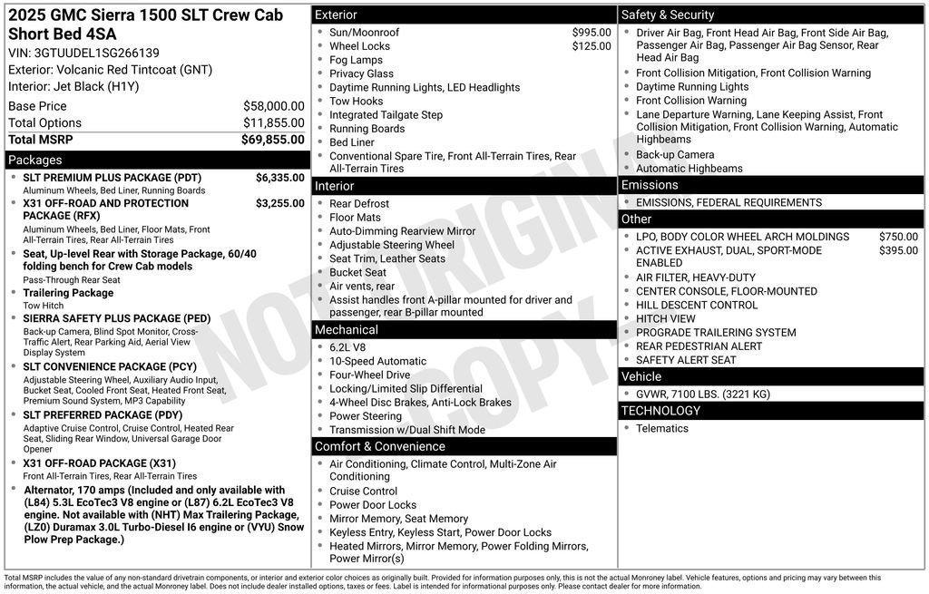 used 2025 GMC Sierra 1500 car, priced at $59,000