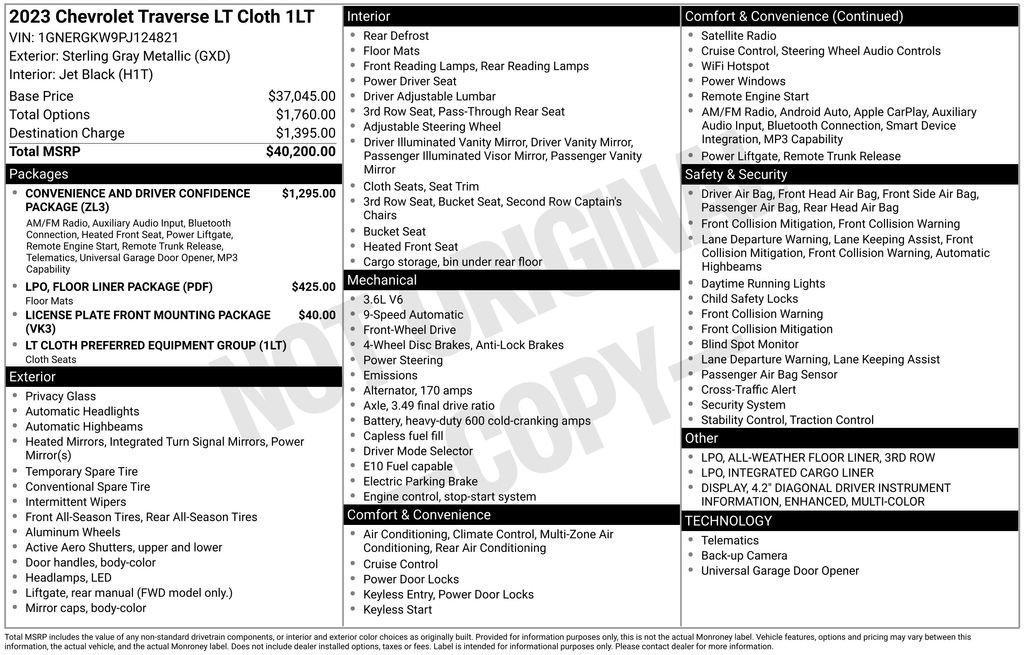 used 2023 Chevrolet Traverse car, priced at $29,600