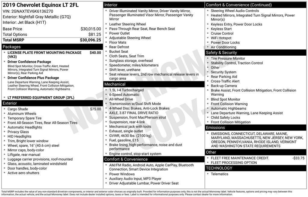 used 2019 Chevrolet Equinox car, priced at $16,400