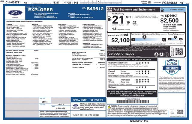 used 2023 Ford Explorer car, priced at $37,397