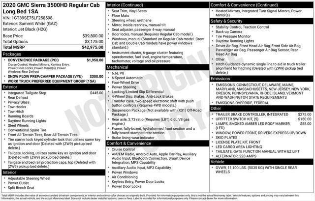 used 2020 GMC Sierra 3500 car, priced at $44,514