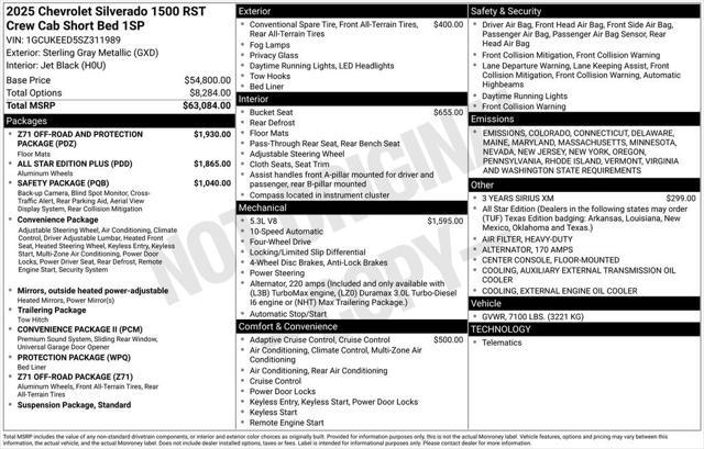 new 2025 Chevrolet Silverado 1500 car, priced at $58,128