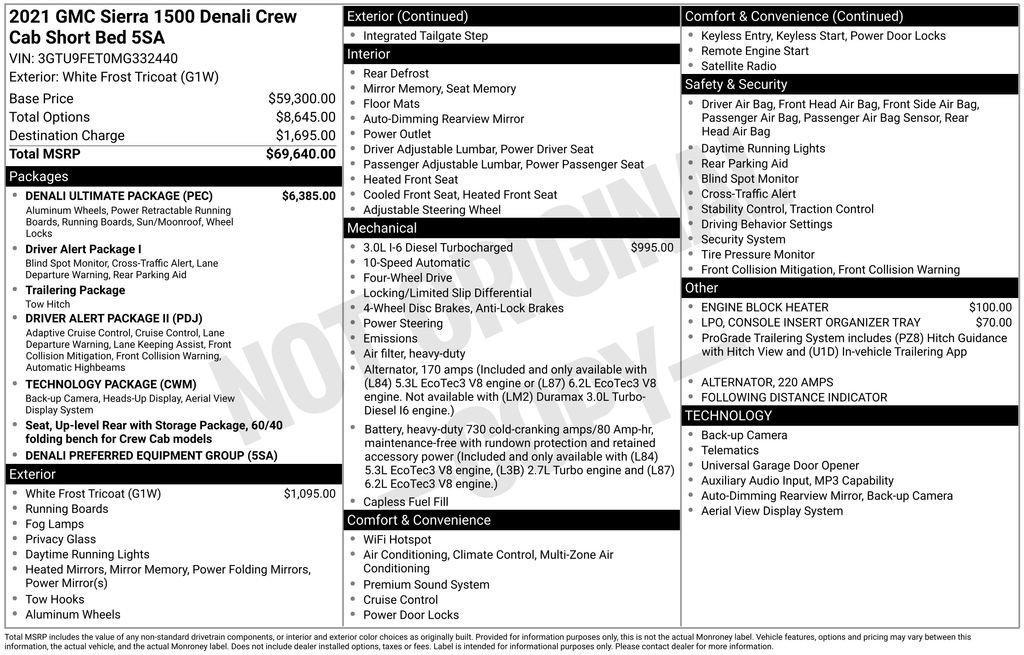 used 2021 GMC Sierra 1500 car, priced at $44,600