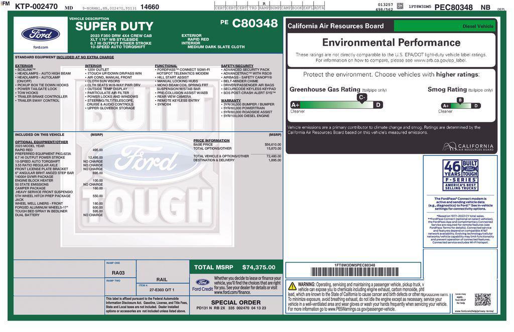 used 2023 Ford F-350 car, priced at $60,600