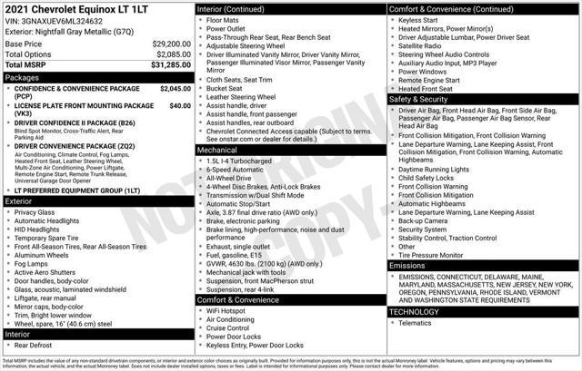 used 2021 Chevrolet Equinox car, priced at $19,905