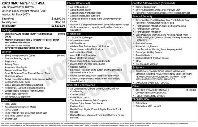 used 2023 GMC Terrain car