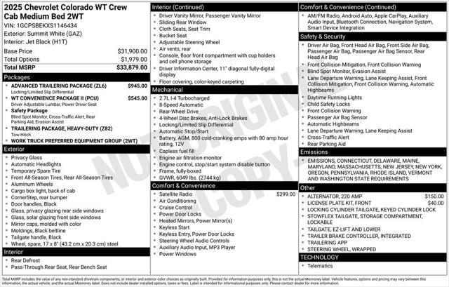used 2025 Chevrolet Colorado car, priced at $34,236