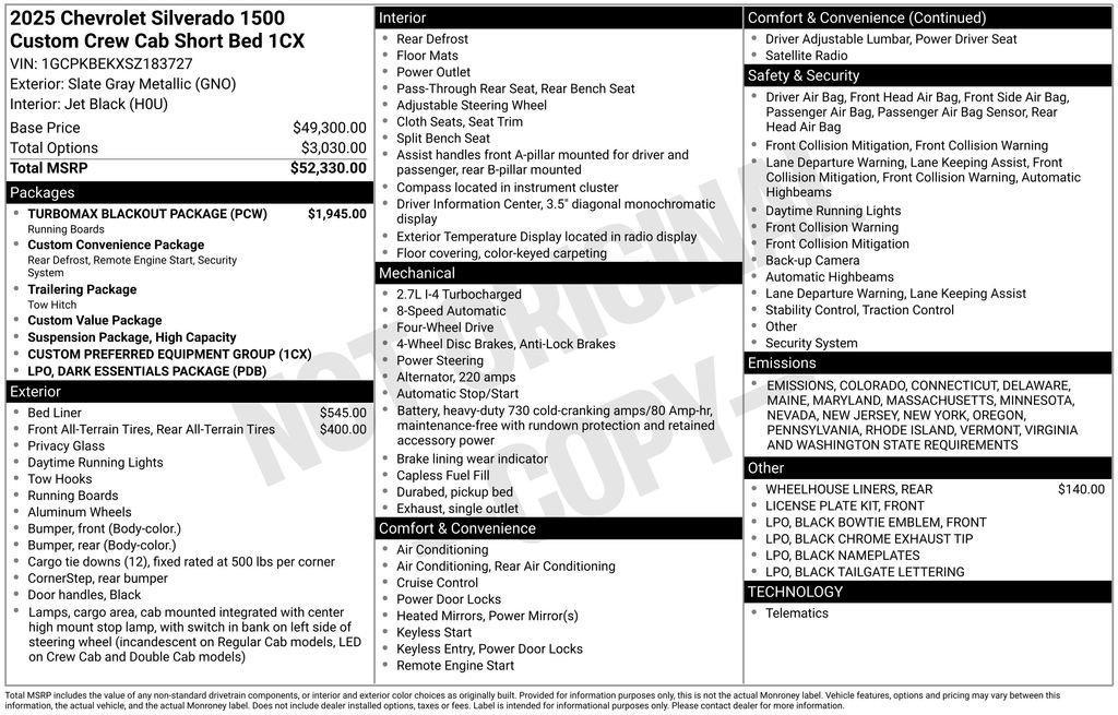 used 2025 Chevrolet Silverado 1500 car, priced at $45,184