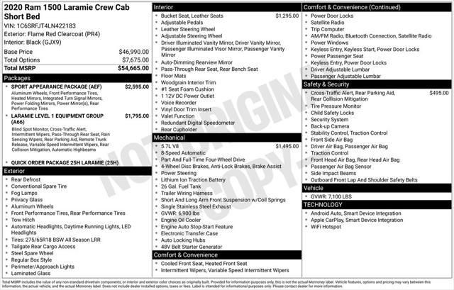 used 2020 Ram 1500 car, priced at $38,563