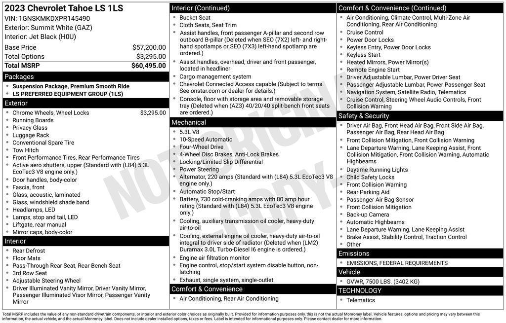 used 2023 Chevrolet Tahoe car, priced at $47,832