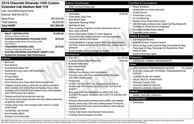 used 2016 Chevrolet Silverado 1500 car, priced at $16,905