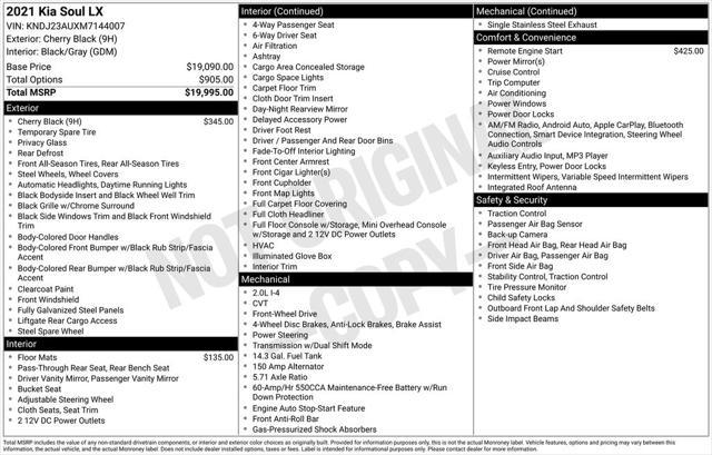 used 2021 Kia Soul car, priced at $14,387