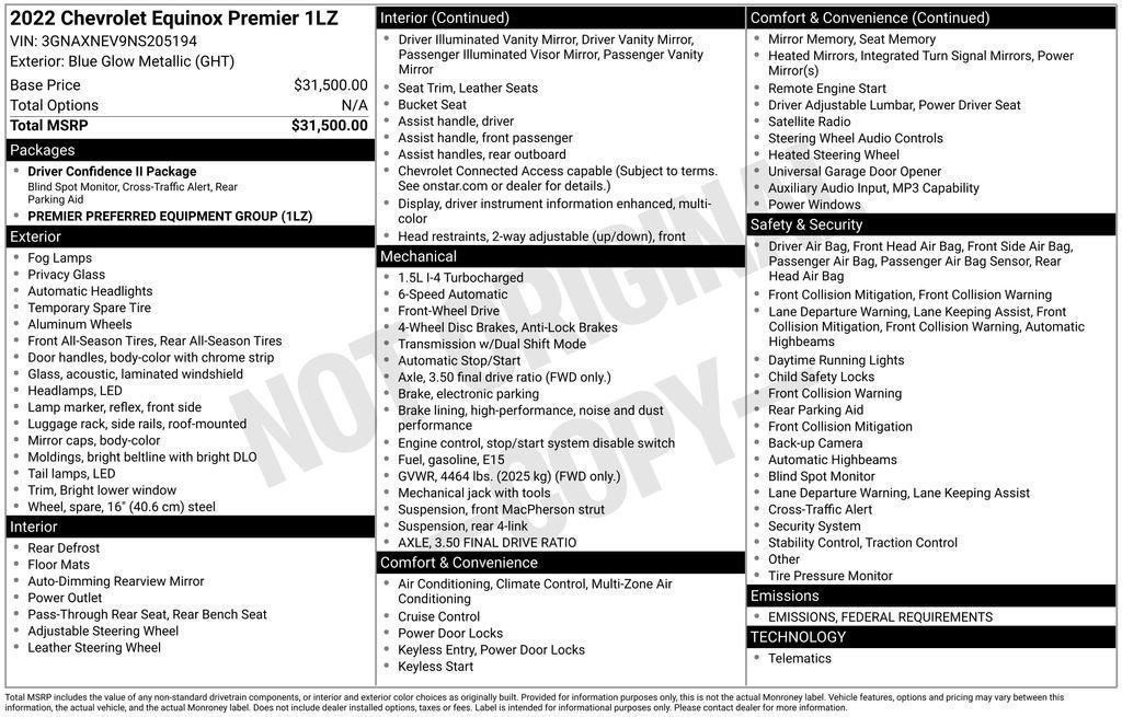 used 2022 Chevrolet Equinox car, priced at $22,786