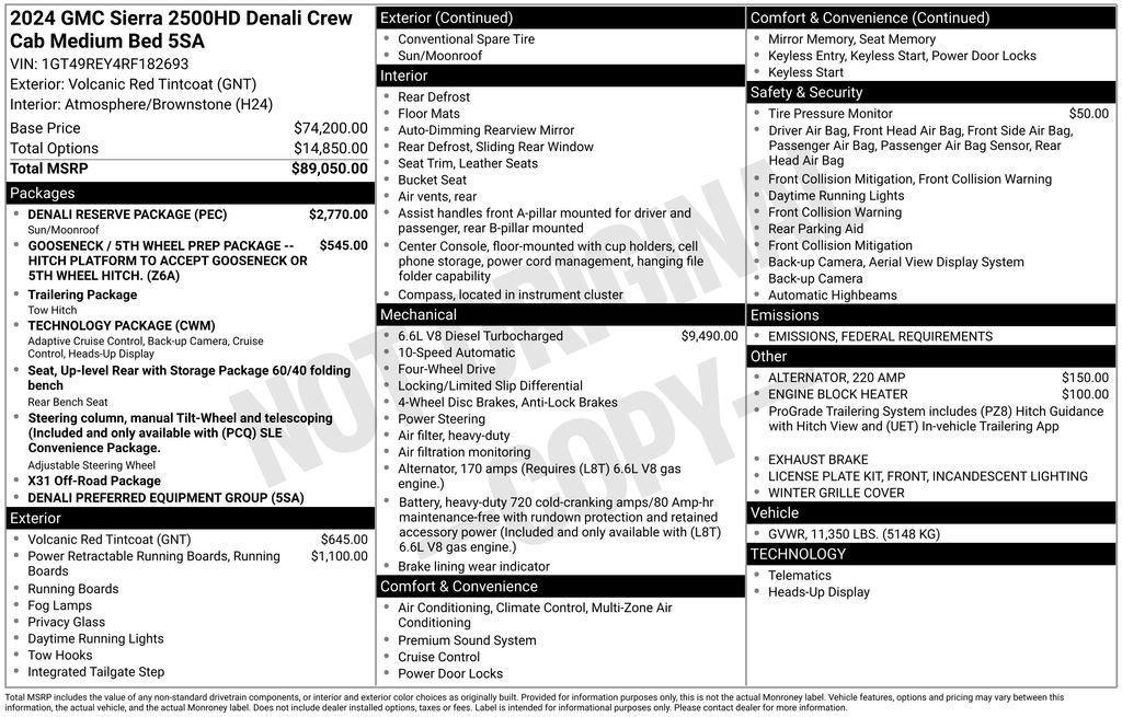 used 2024 GMC Sierra 2500 car, priced at $76,426