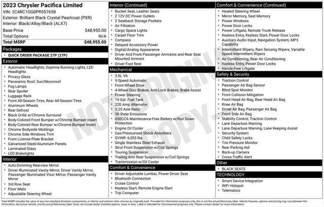 used 2023 Chrysler Pacifica car, priced at $28,606