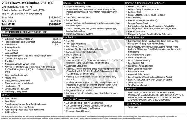 used 2023 Chevrolet Suburban car, priced at $58,848