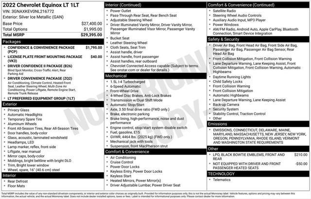 used 2022 Chevrolet Equinox car, priced at $23,963