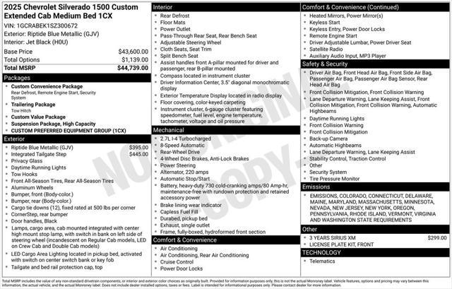 new 2025 Chevrolet Silverado 1500 car, priced at $37,084