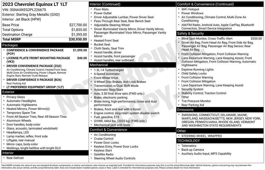 used 2023 Chevrolet Equinox car, priced at $25,995