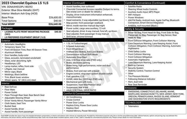 used 2023 Chevrolet Equinox car, priced at $22,553
