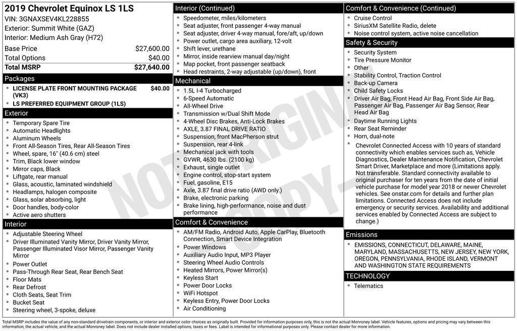 used 2019 Chevrolet Equinox car, priced at $16,600