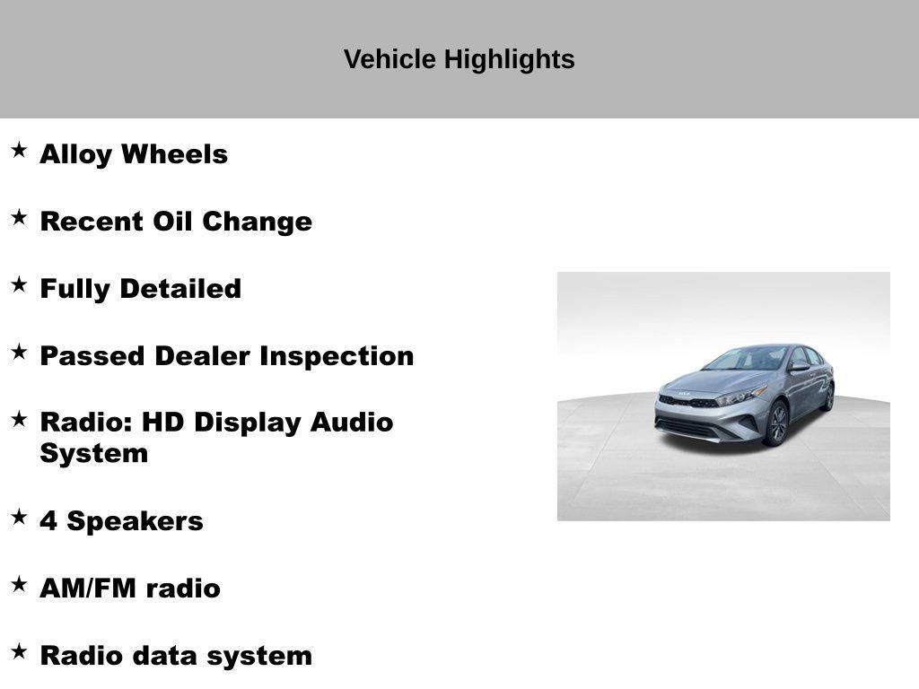 used 2022 Kia Forte car, priced at $15,786