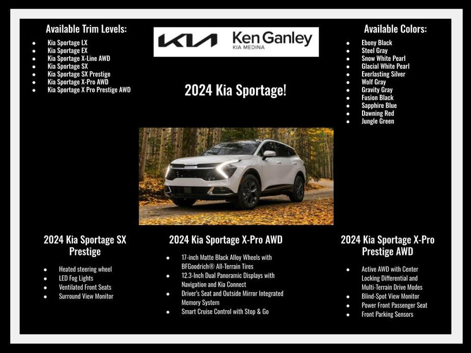 new 2024 Kia Sportage car, priced at $39,215
