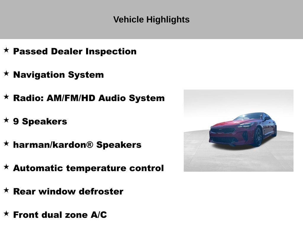used 2022 Kia Stinger car, priced at $31,963