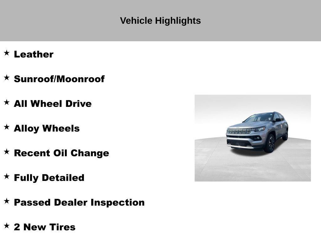 used 2022 Jeep Compass car, priced at $22,878