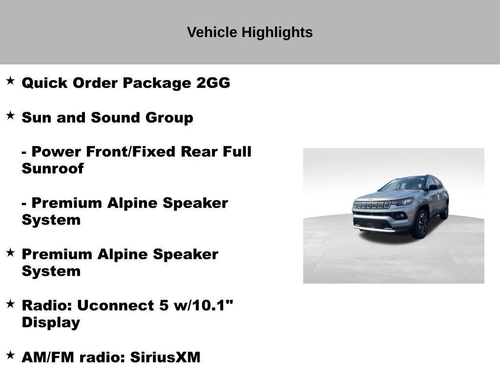used 2022 Jeep Compass car, priced at $22,878
