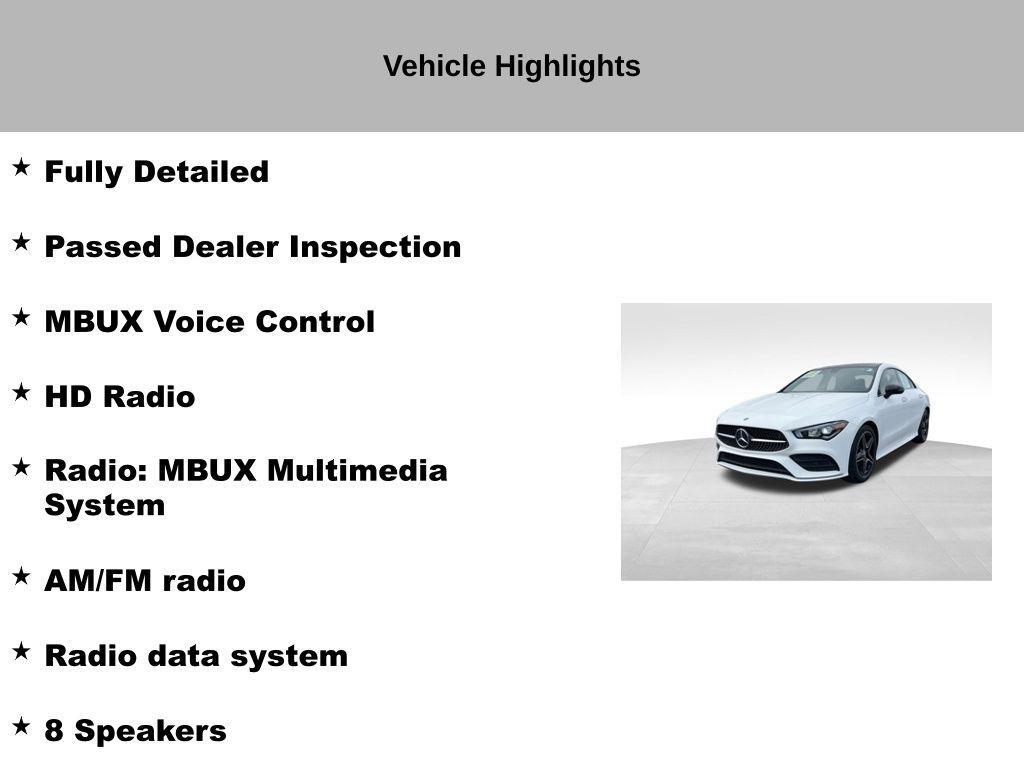 used 2022 Mercedes-Benz CLA 250 car, priced at $29,499