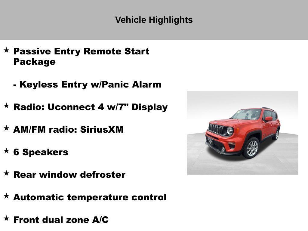 used 2020 Jeep Renegade car, priced at $16,795