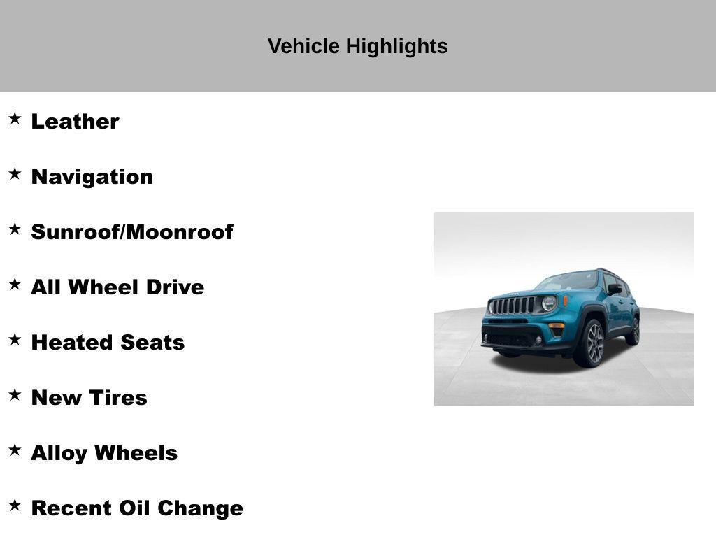 used 2022 Jeep Renegade car, priced at $21,763