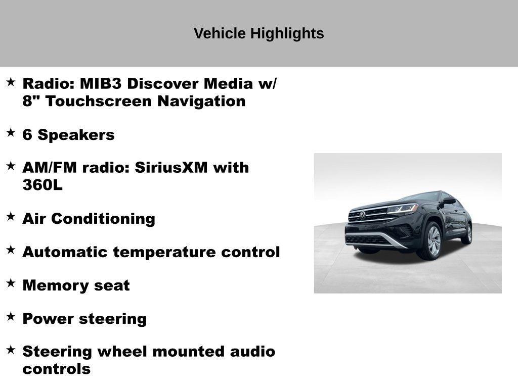 used 2021 Volkswagen Atlas Cross Sport car, priced at $26,813