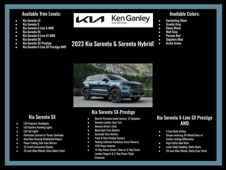 new 2023 Kia Sorento Hybrid car, priced at $39,865