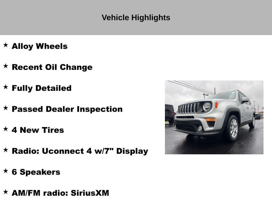 used 2021 Jeep Renegade car, priced at $18,573