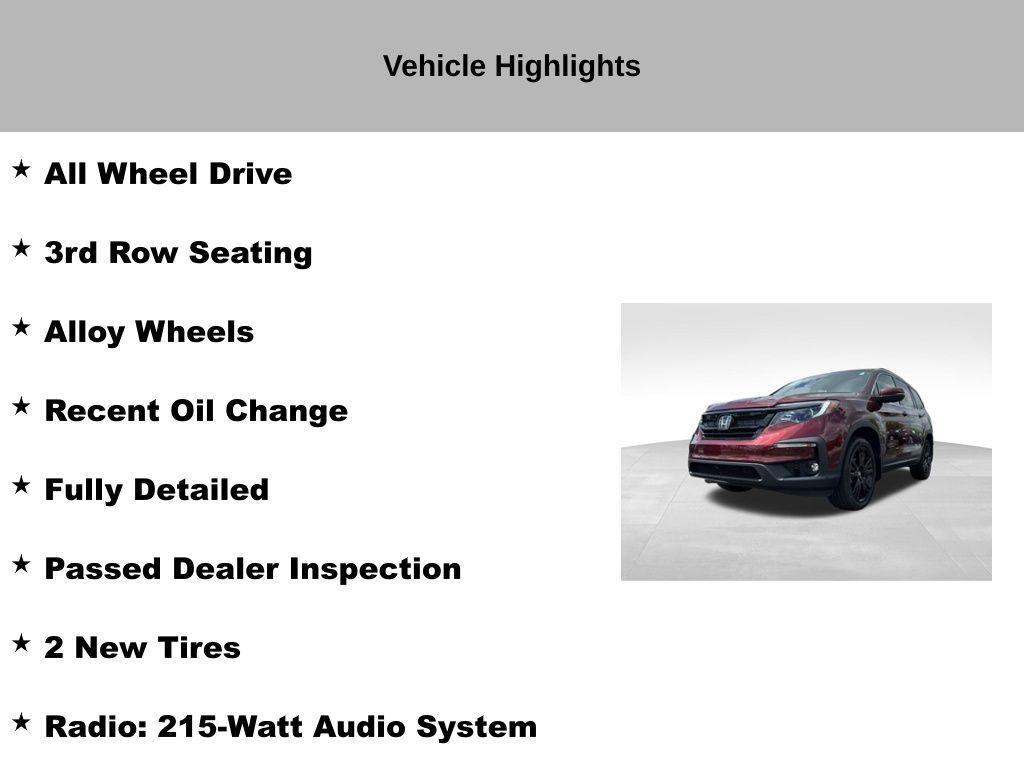 used 2022 Honda Pilot car, priced at $30,482