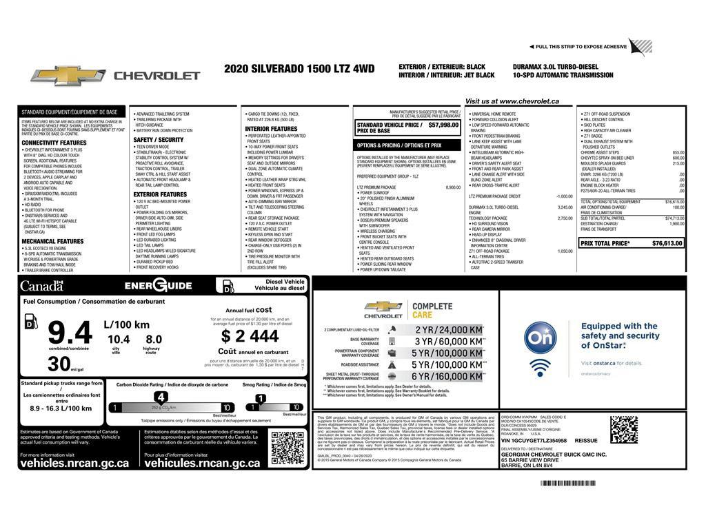 used 2020 Chevrolet Silverado 1500 car, priced at $34,999