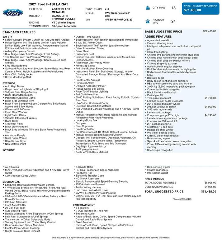 used 2021 Ford F-150 car, priced at $36,999