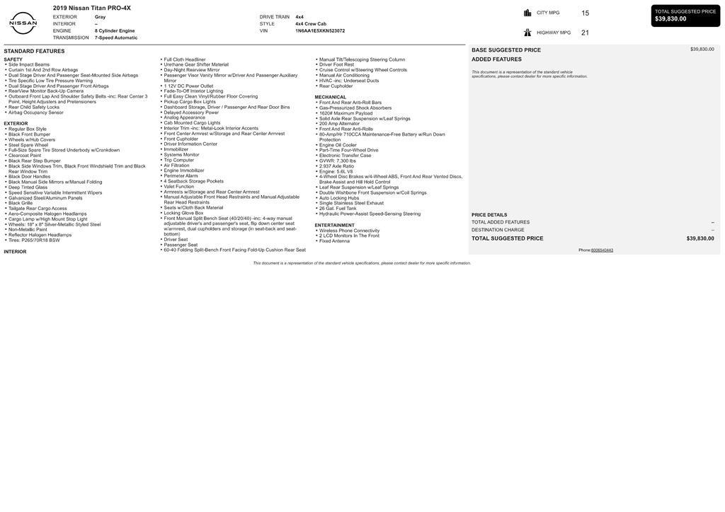 used 2019 Nissan Titan car, priced at $26,995