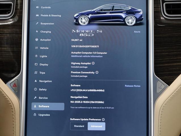used 2015 Tesla Model S car, priced at $18,500