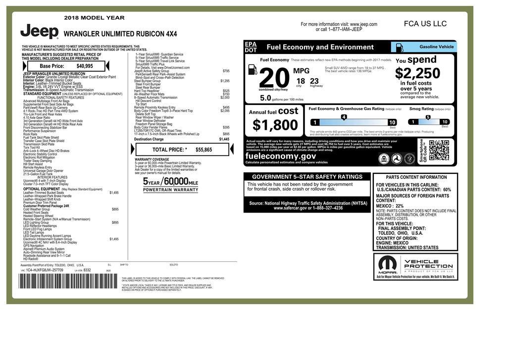 used 2018 Jeep Wrangler Unlimited car, priced at $26,497