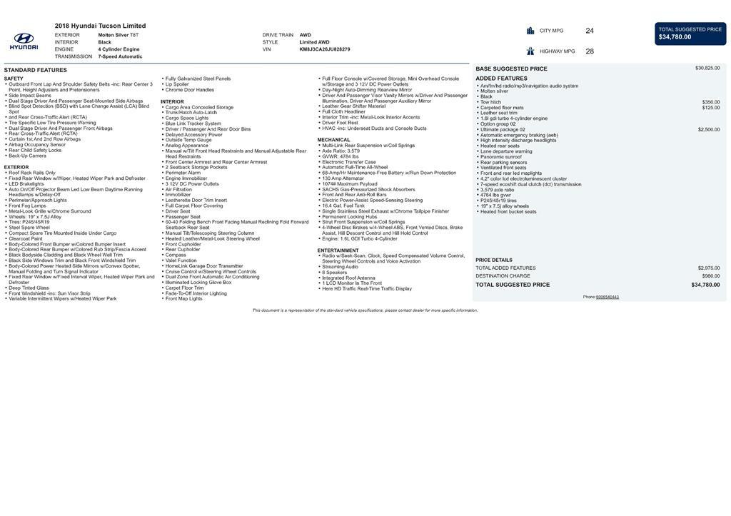 used 2018 Hyundai Tucson car, priced at $14,777